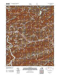 Eggleston Virginia Historical topographic map, 1:24000 scale, 7.5 X 7.5 Minute, Year 2011