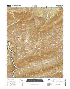 Eggleston Virginia Current topographic map, 1:24000 scale, 7.5 X 7.5 Minute, Year 2016