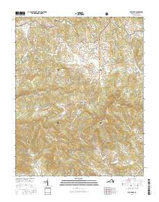 Elk Creek Virginia Current topographic map, 1:24000 scale, 7.5 X 7.5 Minute, Year 2016