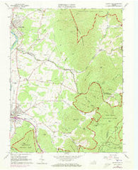 Elkton East Virginia Historical topographic map, 1:24000 scale, 7.5 X 7.5 Minute, Year 1965