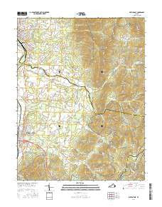 Elkton East Virginia Current topographic map, 1:24000 scale, 7.5 X 7.5 Minute, Year 2016
