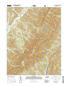 Elliott Knob Virginia Current topographic map, 1:24000 scale, 7.5 X 7.5 Minute, Year 2016