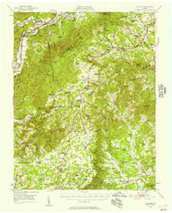 Elliston Virginia Historical topographic map, 1:62500 scale, 15 X 15 Minute, Year 1950