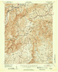 Elliston Virginia Historical topographic map, 1:62500 scale, 15 X 15 Minute, Year 1950