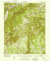 Elliston Virginia Historical topographic map, 1:62500 scale, 15 X 15 Minute, Year 1950