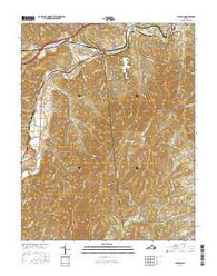 Elliston Virginia Current topographic map, 1:24000 scale, 7.5 X 7.5 Minute, Year 2016