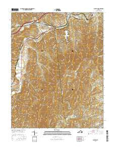 Elliston Virginia Current topographic map, 1:24000 scale, 7.5 X 7.5 Minute, Year 2016
