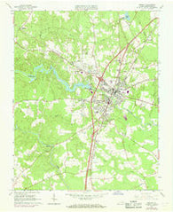 Emporia Virginia Historical topographic map, 1:24000 scale, 7.5 X 7.5 Minute, Year 1963
