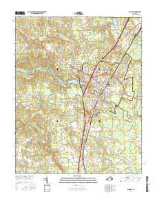 Emporia Virginia Current topographic map, 1:24000 scale, 7.5 X 7.5 Minute, Year 2016
