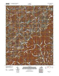 Endicott Virginia Historical topographic map, 1:24000 scale, 7.5 X 7.5 Minute, Year 2010