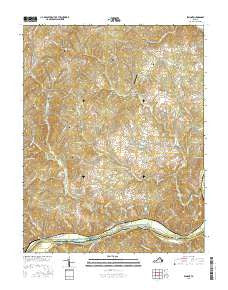 Esmont Virginia Current topographic map, 1:24000 scale, 7.5 X 7.5 Minute, Year 2016