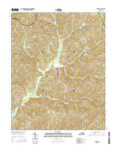 Eureka Virginia Current topographic map, 1:24000 scale, 7.5 X 7.5 Minute, Year 2016