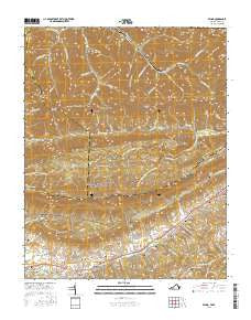 Ewing Virginia Current topographic map, 1:24000 scale, 7.5 X 7.5 Minute, Year 2016