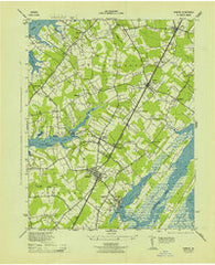 Exmore Virginia Historical topographic map, 1:31680 scale, 7.5 X 7.5 Minute, Year 1944