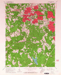 Fairfax Virginia Historical topographic map, 1:24000 scale, 7.5 X 7.5 Minute, Year 1966
