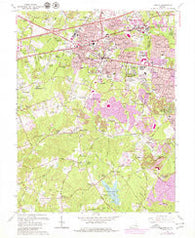 Fairfax Virginia Historical topographic map, 1:24000 scale, 7.5 X 7.5 Minute, Year 1966