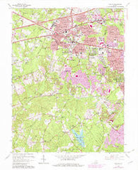 Fairfax Virginia Historical topographic map, 1:24000 scale, 7.5 X 7.5 Minute, Year 1966