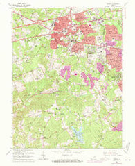 Fairfax Virginia Historical topographic map, 1:24000 scale, 7.5 X 7.5 Minute, Year 1966