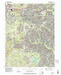 Fairfax Virginia Historical topographic map, 1:24000 scale, 7.5 X 7.5 Minute, Year 1994