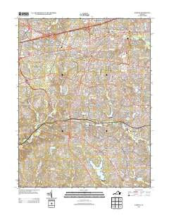 Fairfax Virginia Historical topographic map, 1:24000 scale, 7.5 X 7.5 Minute, Year 2013
