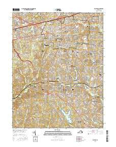 Fairfax Virginia Current topographic map, 1:24000 scale, 7.5 X 7.5 Minute, Year 2016