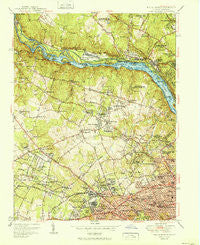 Falls Church Virginia Historical topographic map, 1:24000 scale, 7.5 X 7.5 Minute, Year 1951