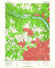 Falls Church Virginia Historical topographic map, 1:24000 scale, 7.5 X 7.5 Minute, Year 1956