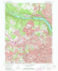 Falls Church Virginia Historical topographic map, 1:24000 scale, 7.5 X 7.5 Minute, Year 1965