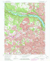Falls Church Virginia Historical topographic map, 1:24000 scale, 7.5 X 7.5 Minute, Year 1965
