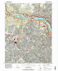 Falls Church Virginia Historical topographic map, 1:24000 scale, 7.5 X 7.5 Minute, Year 1994