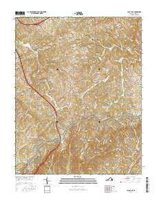 Fancy Gap Virginia Current topographic map, 1:24000 scale, 7.5 X 7.5 Minute, Year 2016