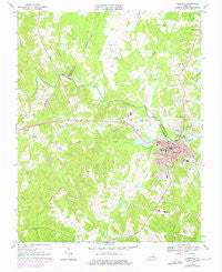 Farmville Virginia Historical topographic map, 1:24000 scale, 7.5 X 7.5 Minute, Year 1968