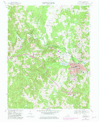 Farmville Virginia Historical topographic map, 1:24000 scale, 7.5 X 7.5 Minute, Year 1968