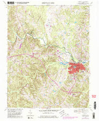 Farmville Virginia Historical topographic map, 1:24000 scale, 7.5 X 7.5 Minute, Year 1968