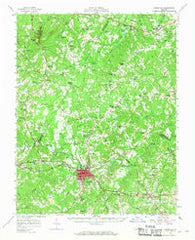 Farmville Virginia Historical topographic map, 1:62500 scale, 15 X 15 Minute, Year 1958