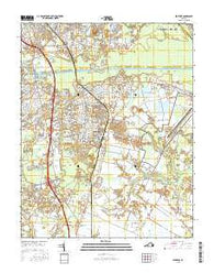 Fentress Virginia Current topographic map, 1:24000 scale, 7.5 X 7.5 Minute, Year 2016