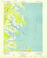 Fleets Bay Virginia Historical topographic map, 1:24000 scale, 7.5 X 7.5 Minute, Year 1949