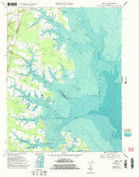 Fleets Bay Virginia Historical topographic map, 1:24000 scale, 7.5 X 7.5 Minute, Year 1968