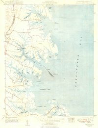 Fleets Bay Virginia Historical topographic map, 1:24000 scale, 7.5 X 7.5 Minute, Year 1949