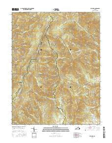 Fletcher Virginia Current topographic map, 1:24000 scale, 7.5 X 7.5 Minute, Year 2016