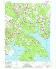 Fort Belvoir Virginia Historical topographic map, 1:24000 scale, 7.5 X 7.5 Minute, Year 1965