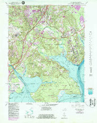 Fort Belvoir Virginia Historical topographic map, 1:24000 scale, 7.5 X 7.5 Minute, Year 1965