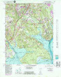 Fort Belvoir Virginia Historical topographic map, 1:24000 scale, 7.5 X 7.5 Minute, Year 1965