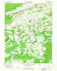 Fosters Falls Virginia Historical topographic map, 1:24000 scale, 7.5 X 7.5 Minute, Year 1965