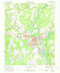 Franklin Virginia Historical topographic map, 1:24000 scale, 7.5 X 7.5 Minute, Year 1967