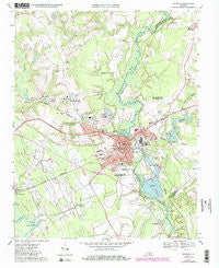 Franklin Virginia Historical topographic map, 1:24000 scale, 7.5 X 7.5 Minute, Year 1967