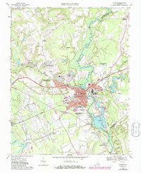 Franklin Virginia Historical topographic map, 1:24000 scale, 7.5 X 7.5 Minute, Year 1967