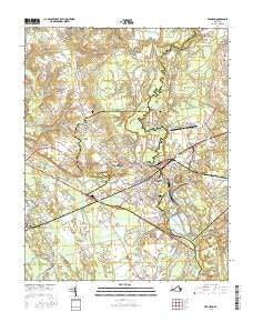 Franklin Virginia Current topographic map, 1:24000 scale, 7.5 X 7.5 Minute, Year 2016