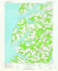 Franktown Virginia Historical topographic map, 1:24000 scale, 7.5 X 7.5 Minute, Year 1943