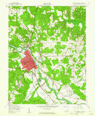Fredericksburg Virginia Historical topographic map, 1:24000 scale, 7.5 X 7.5 Minute, Year 1943